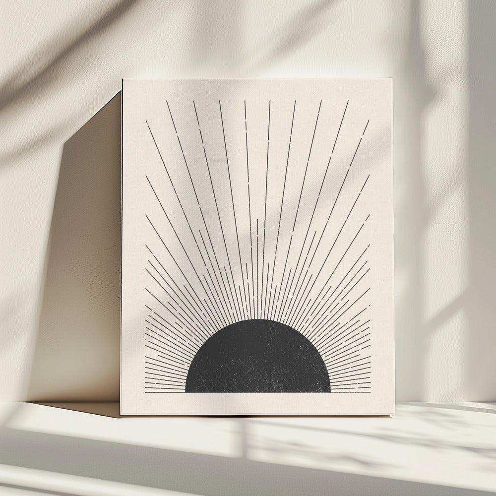 Houtsnede De zon Illustratie | Canvas