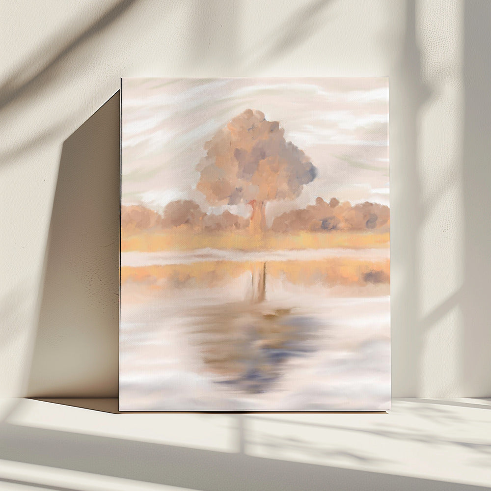 Soevereine weerspiegelingen van de jakhalsboom, Caprivi, Botswana | Canvas
