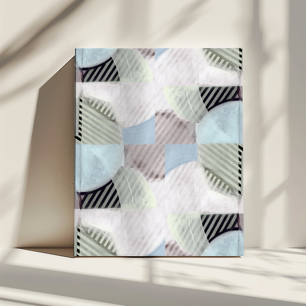 Abstracte Mistige Strepen 2 | Canvas