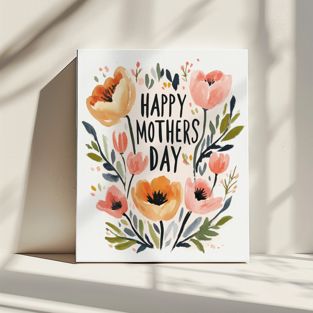 Bloemenmoeders omhelzing | Canvas