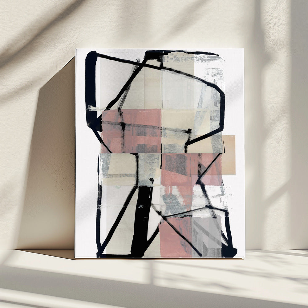 Lijnkunst Patchwork Print No2 | Canvas