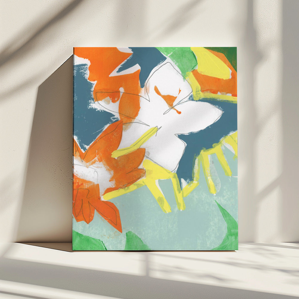 Zachte rustieke heldere bloemenprint nr. 1 | Canvas