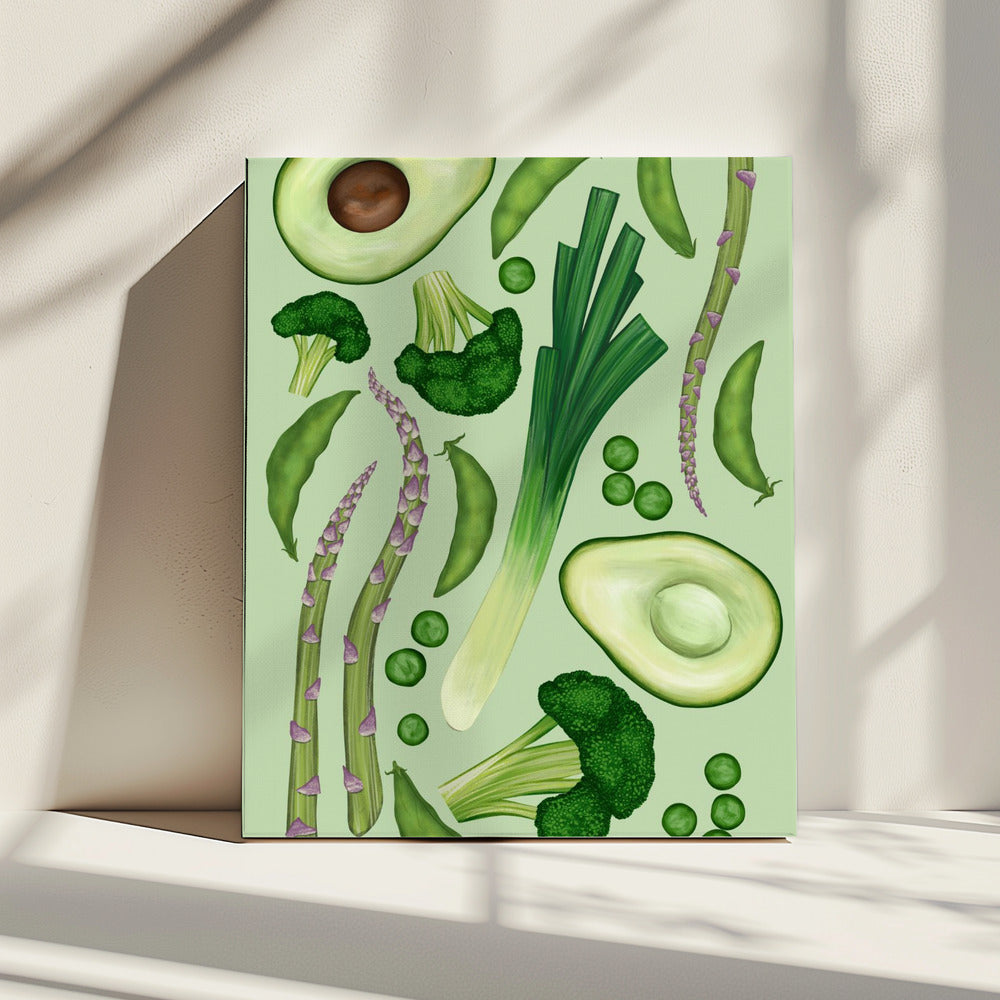 Groene groenten | Canvas