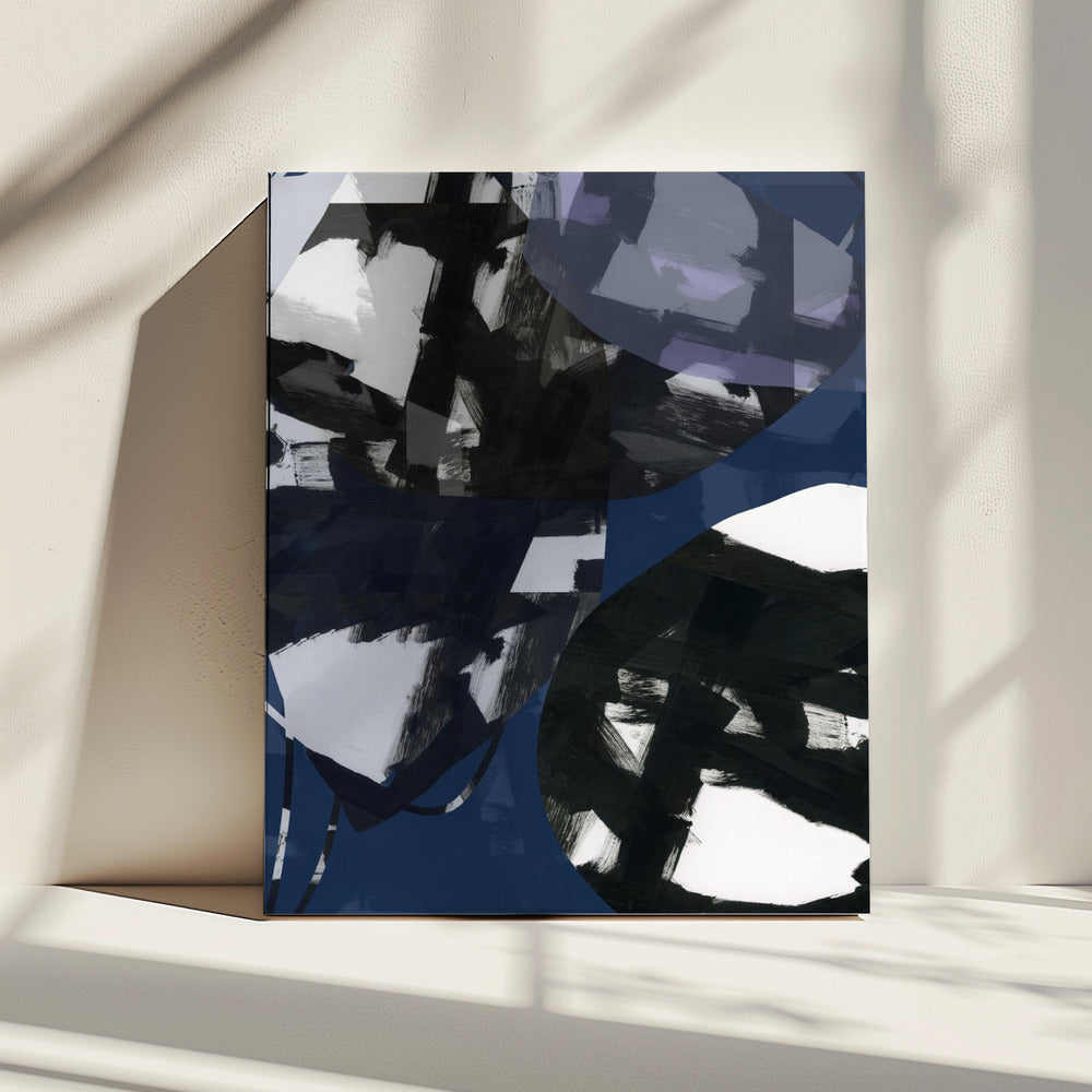 Donkerblauwe schoonheid nr. 3 | Canvas