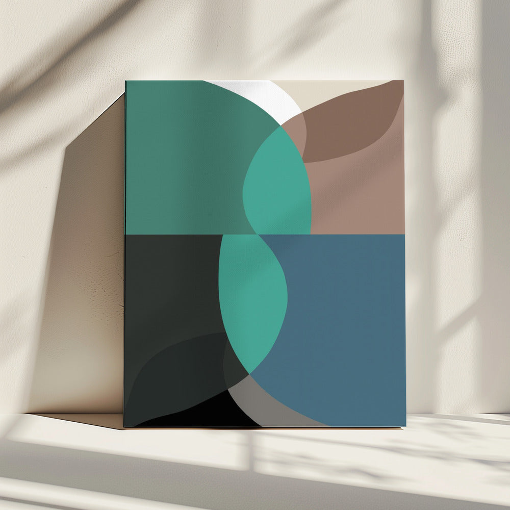 Abstracte vormen kunstdruk nr. 2 | Canvas