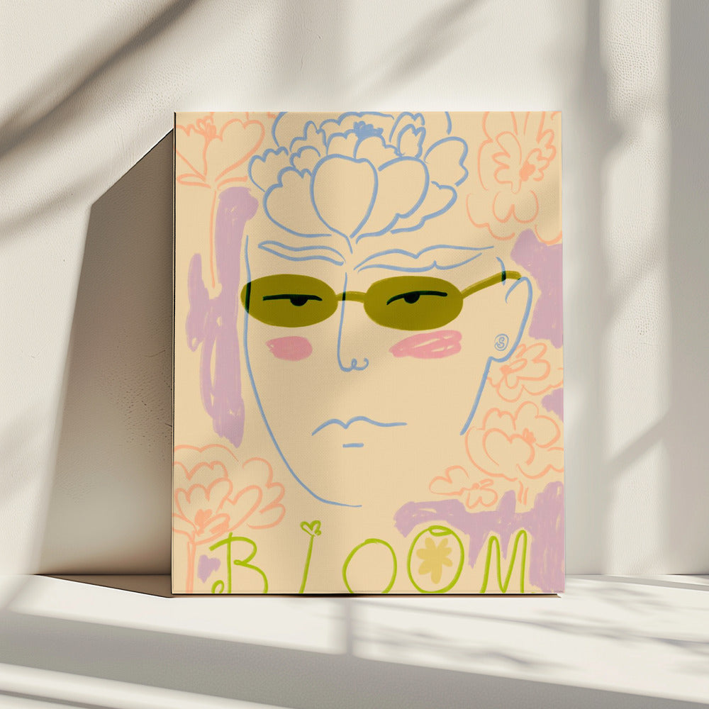 Bloemenzonnebril | Canvas