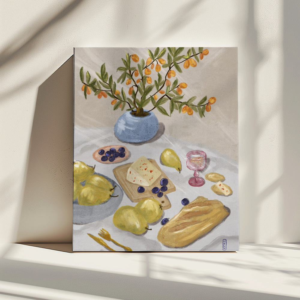 Gin-tonic in de middagzon Illustratie | Canvas