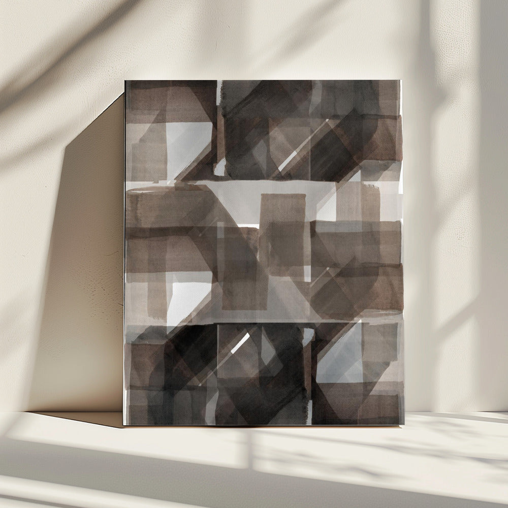 Abstract Donker Gehamerd 2 | Canvas