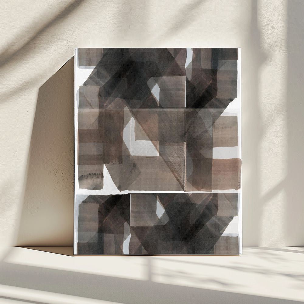 Abstract Donker Gehamerd 1 | Canvas