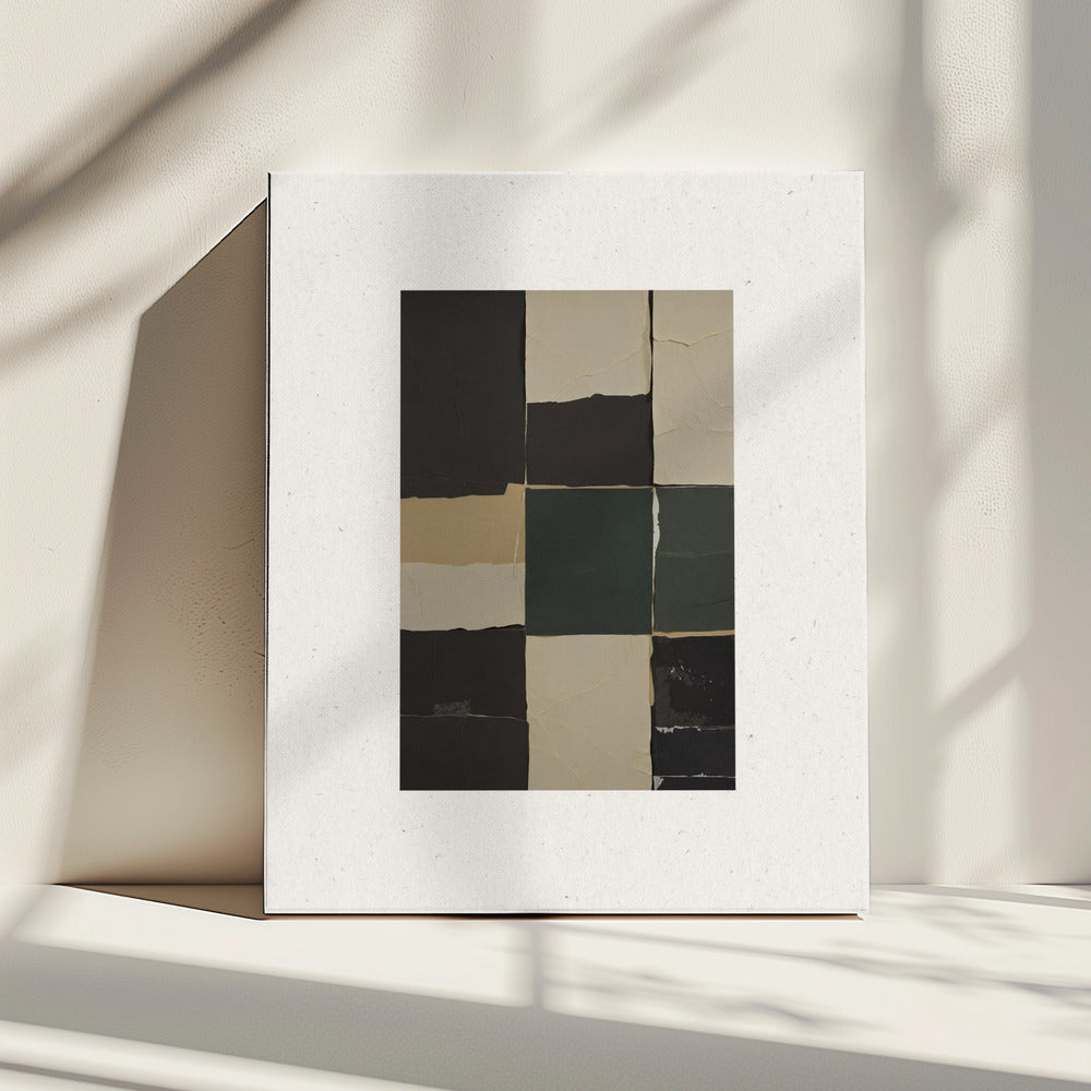 Gestructureerde rasterharmonie | Canvas