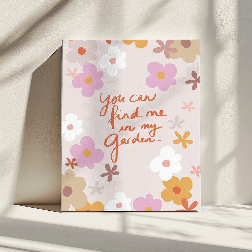 Vind mij in mijn tuin 1 | Canvas