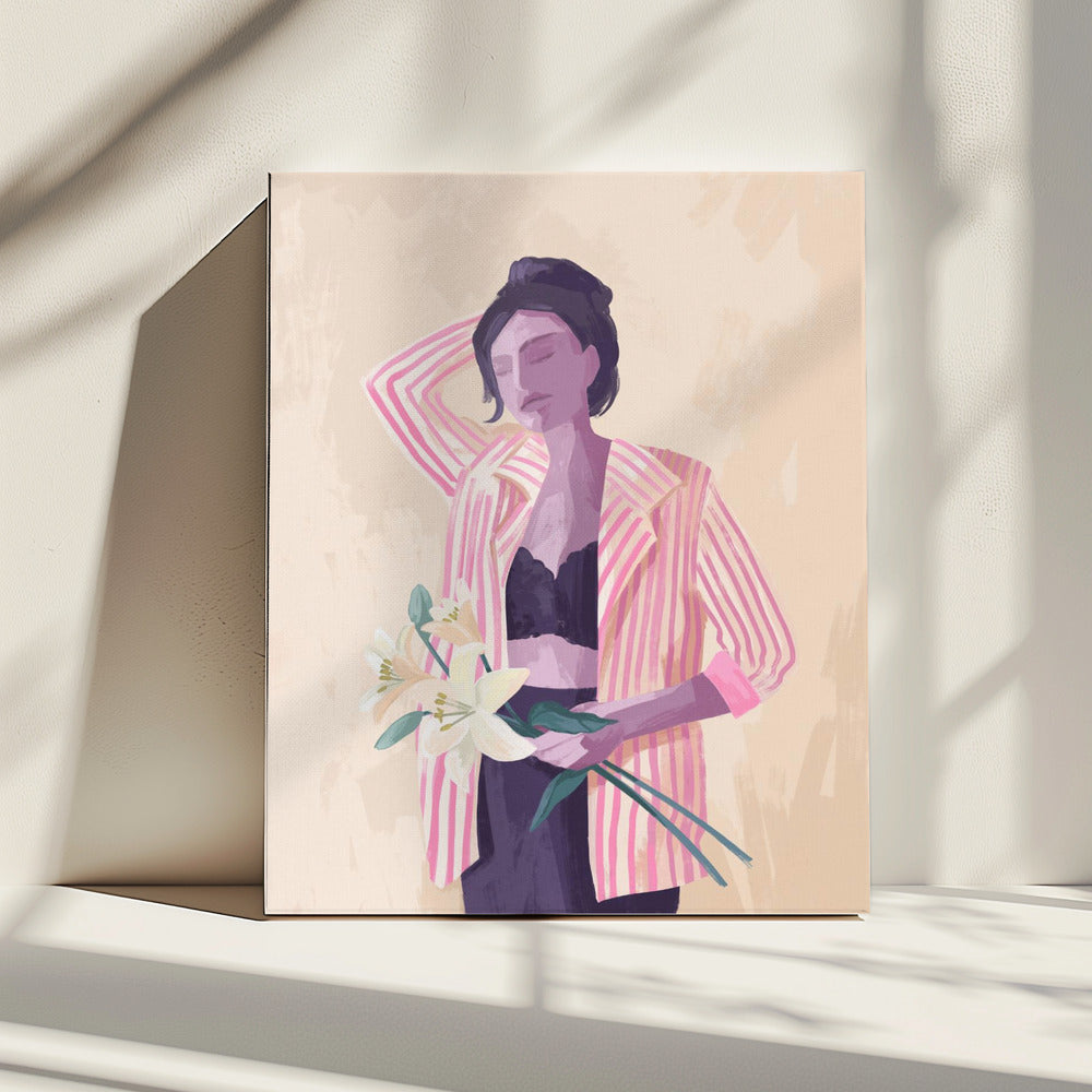 Lelie in een jasje | Canvas