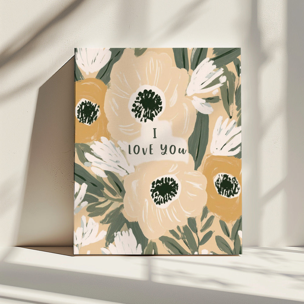 Bloemenliefdesbrief | Canvas