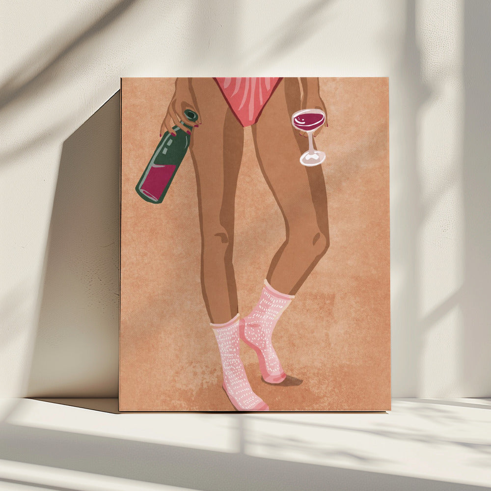 Wijn en sokken | Canvas