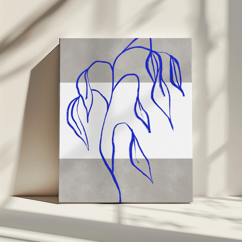 Blauwe elegantie | Canvas