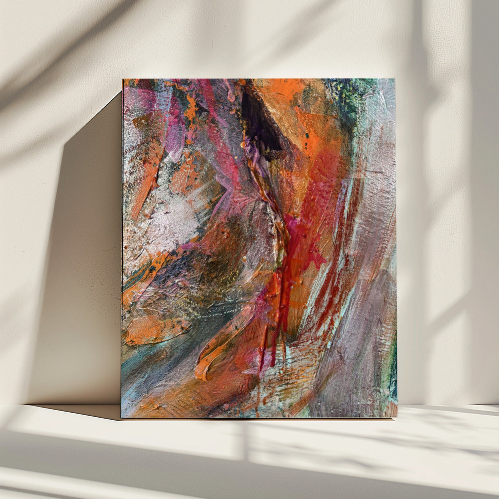Karmozijnrode Geode | Canvas