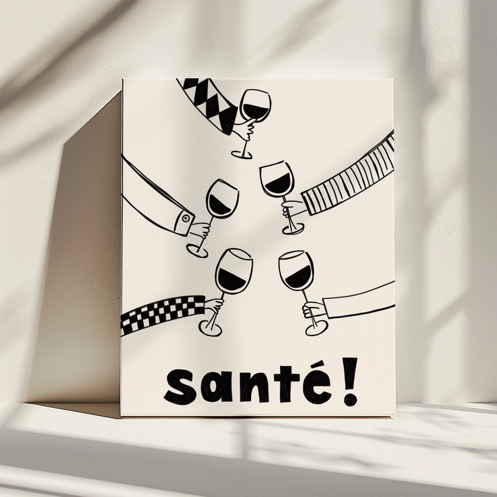 Santé Wijnfeest met vrienden | Canvas