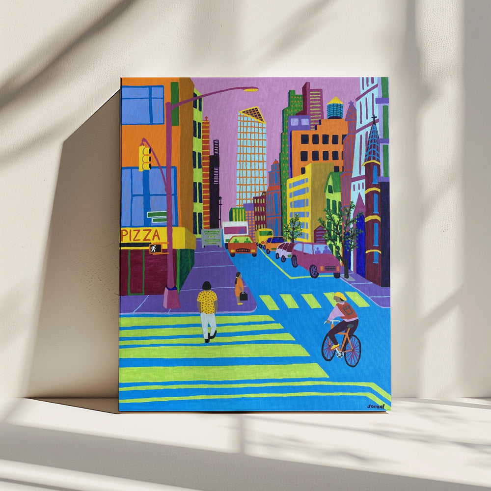 In de stad | Canvas