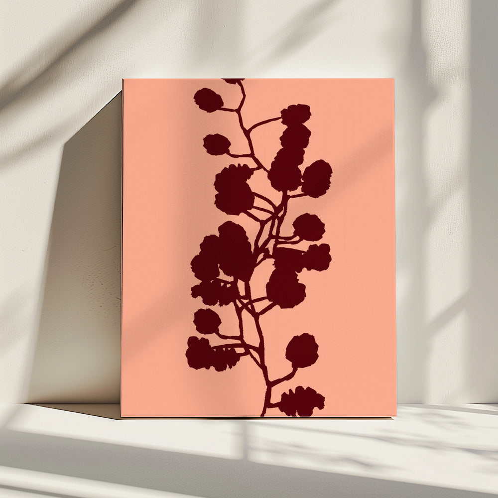 Bloemensilhouet 1 | Canvas
