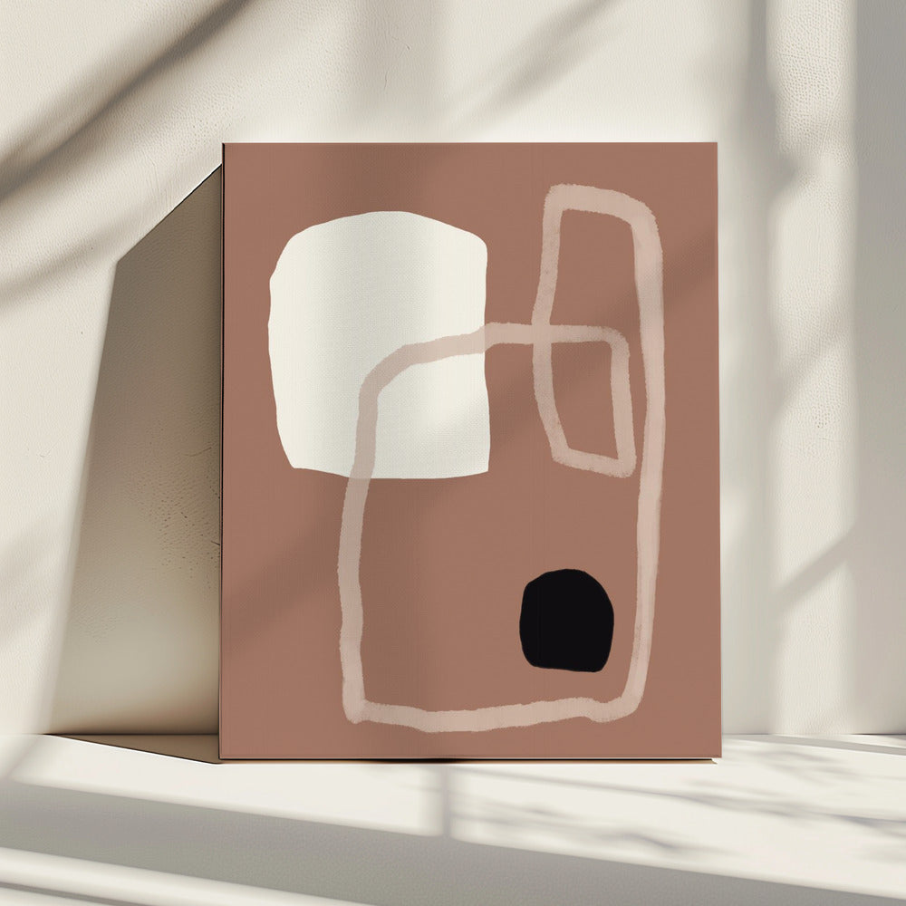 Aardse geometrische vormen | Canvas