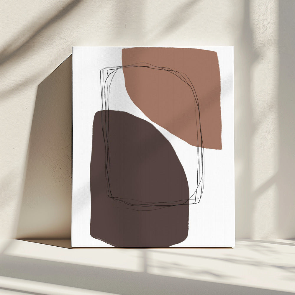 Elegante aardse vormen | Canvas