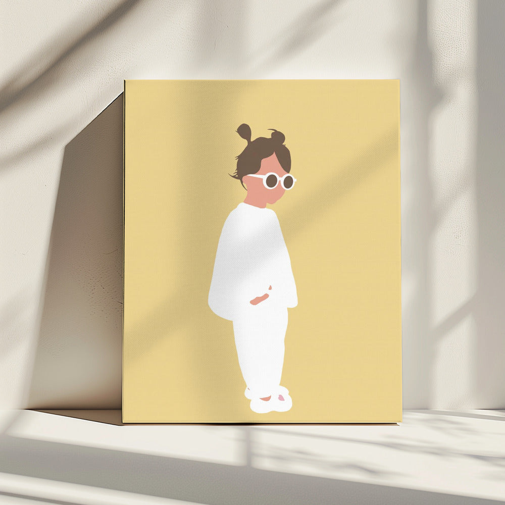 Lola - Zomermeisjessilhouet | Canvas
