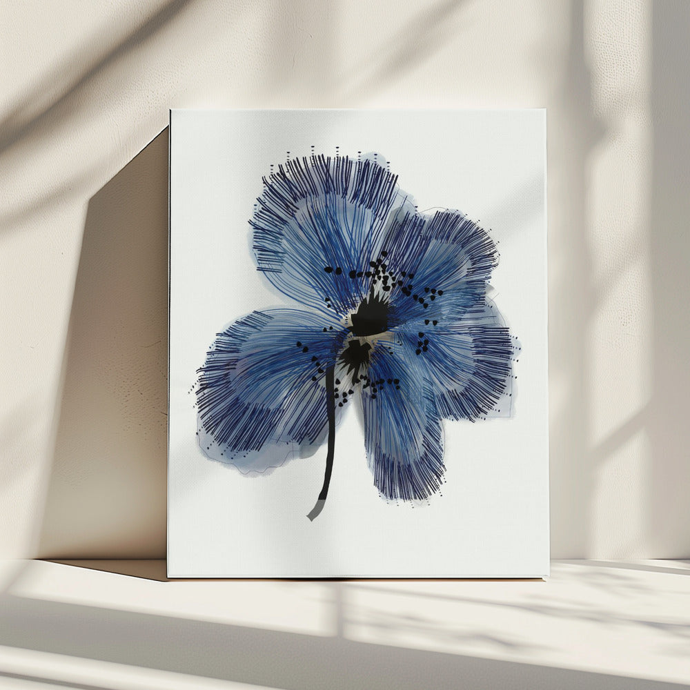 Blauwe bloem 1 | Canvas