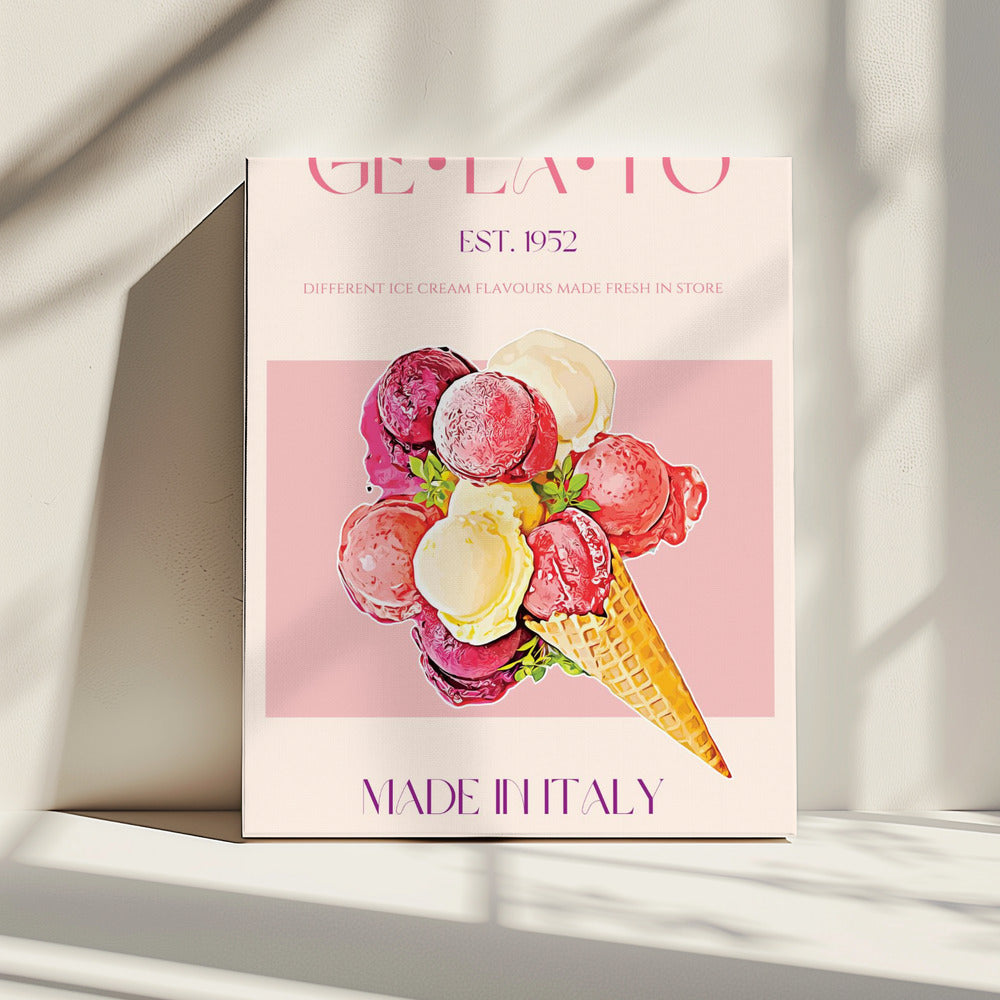 Vintage stijl gelato poster | Canvas