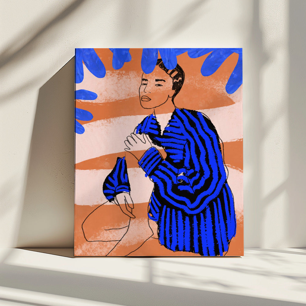 Blauwe Gestreepte Dromen | Canvas
