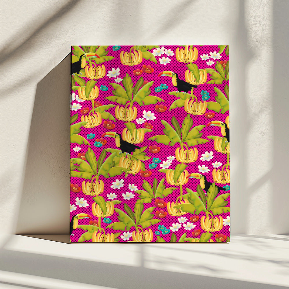 Bananen en toekans patroon | Canvas