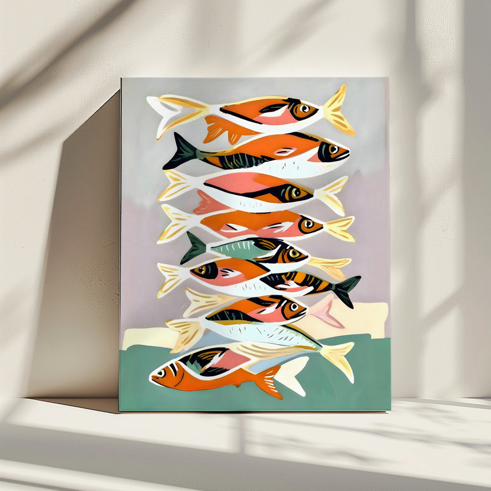 Gestileerde vis | Canvas