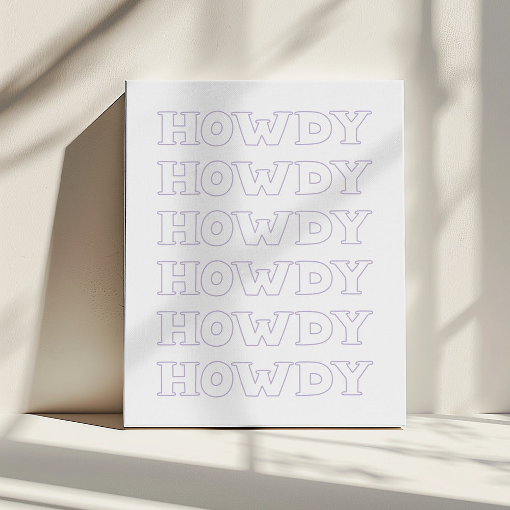 Paarse Howdy | Canvas
