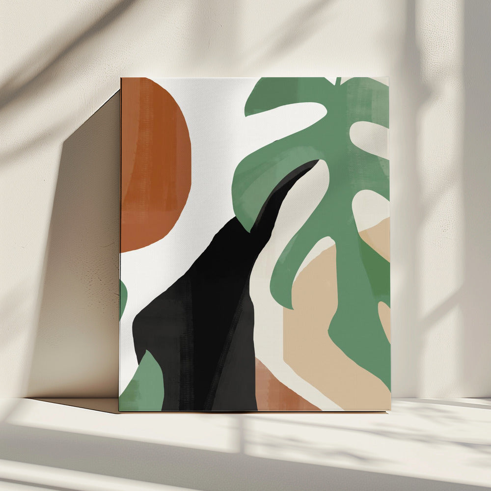 Abstracte kunst tropische bladeren | Canvas