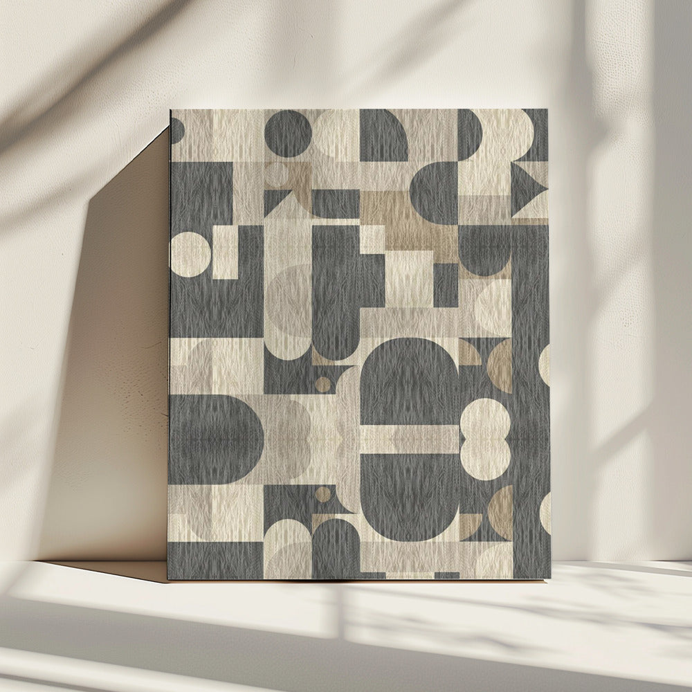Geometrisch patroon met verschillende vormen | Canvas