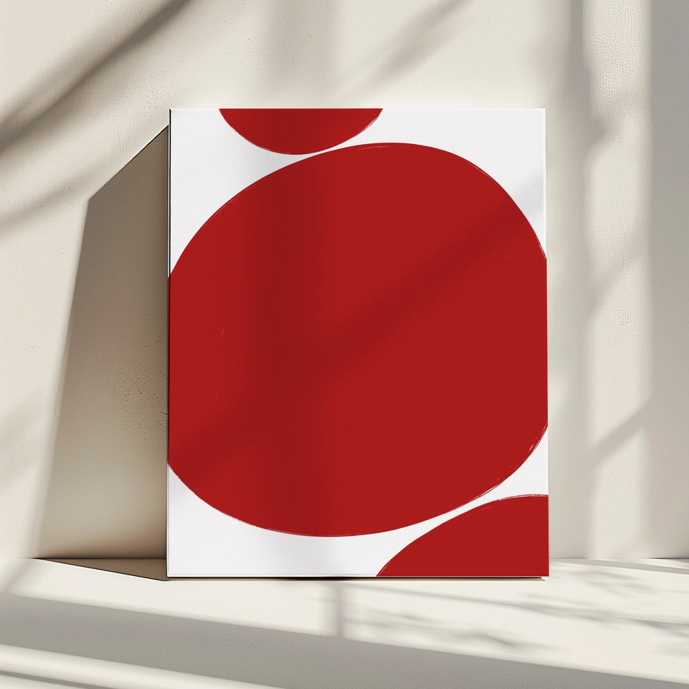 Dikke rode cirkels | Canvas