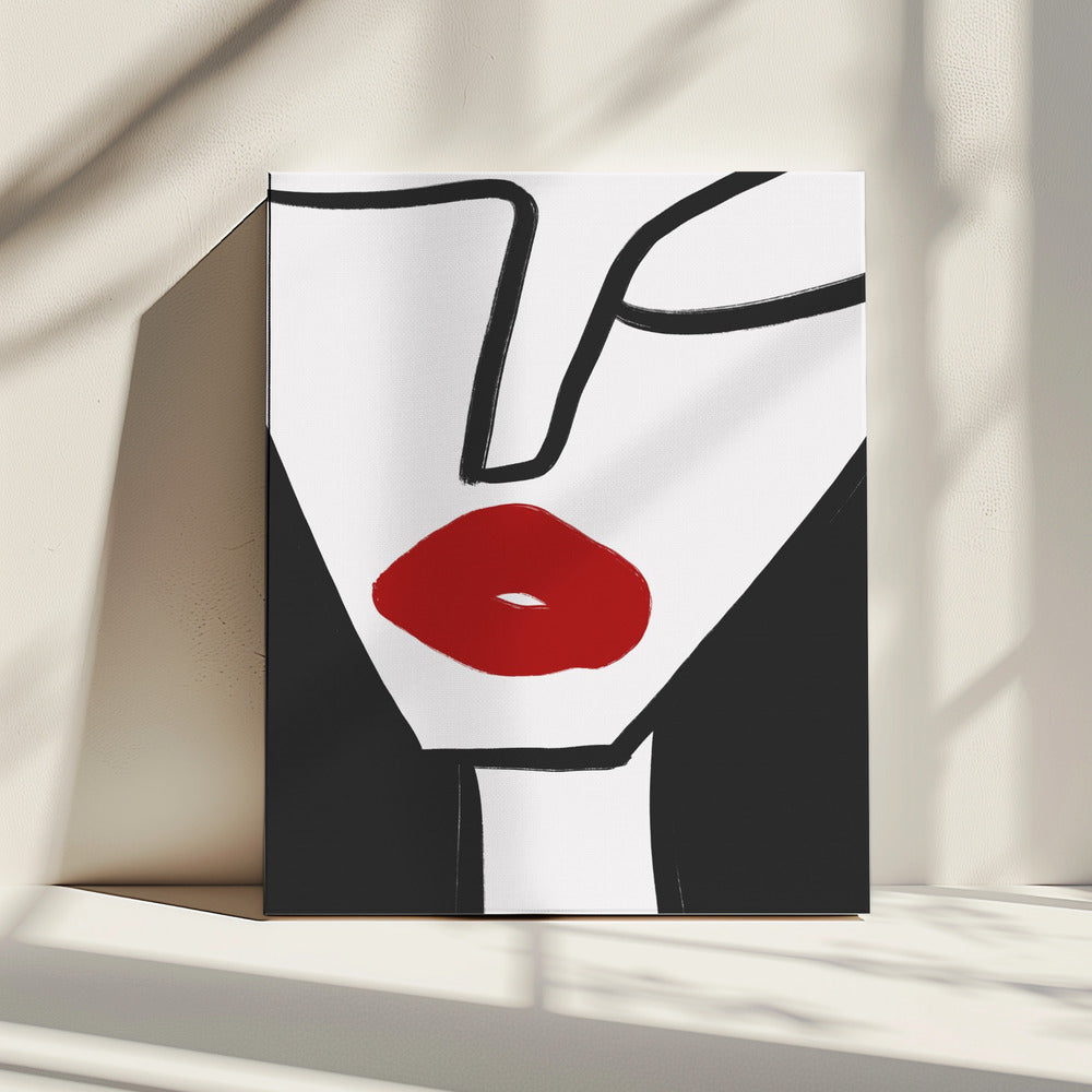 Gedurfde rode lippen | Canvas