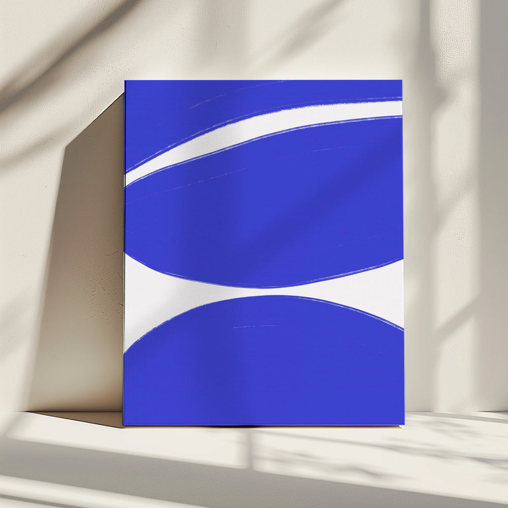 Blauwe Golf Harmonie | Canvas