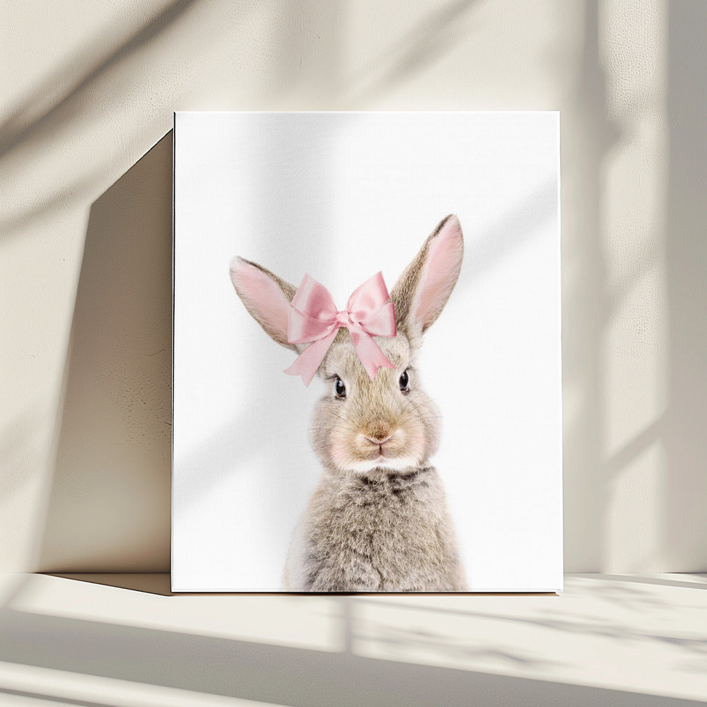 Konijn met een strik | Canvas