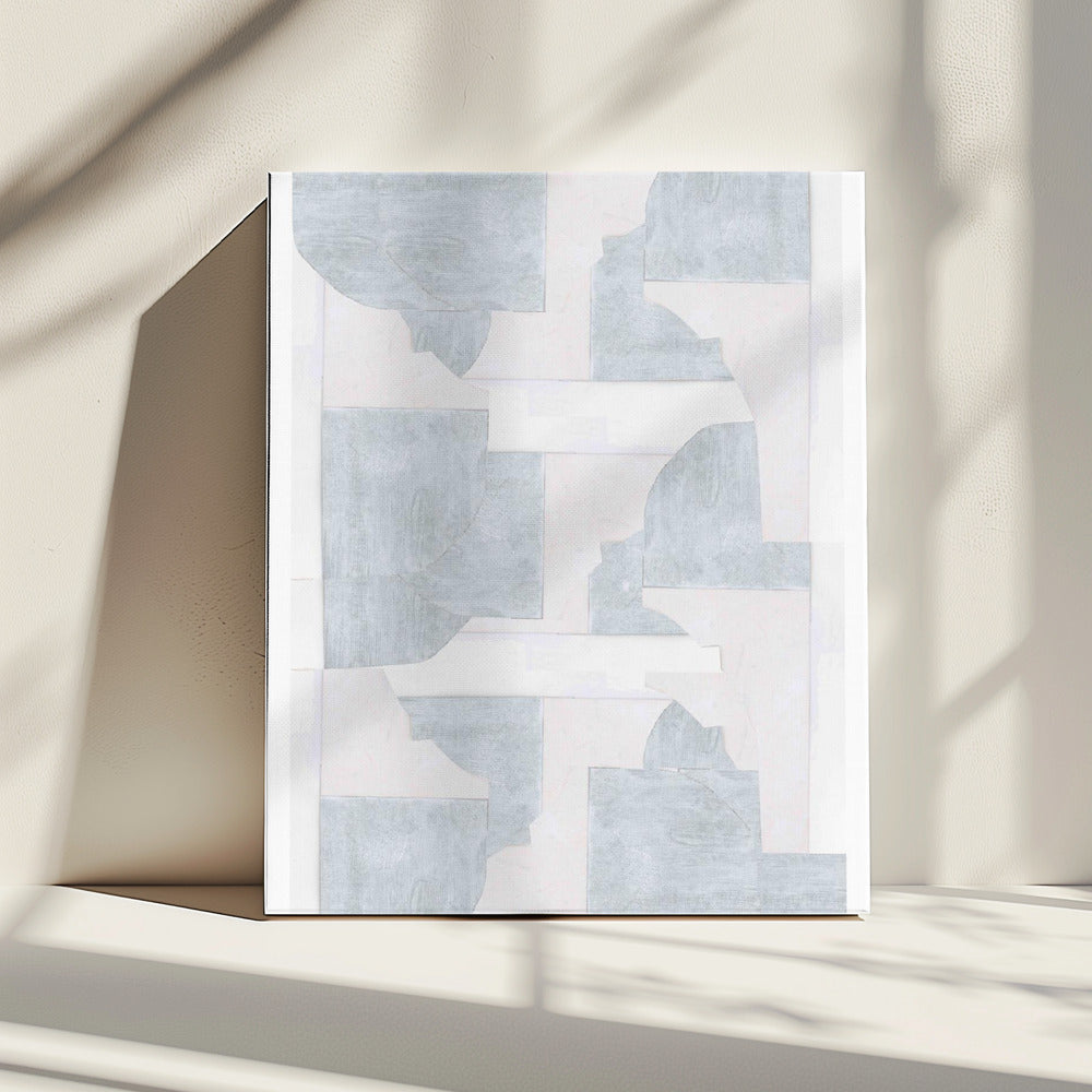 Geometrische witte vormen | Canvas