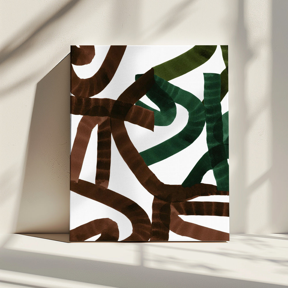 Weelderige lijnen | Canvas