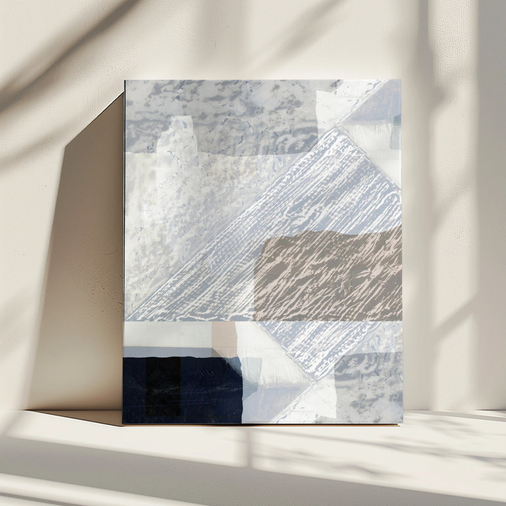 Gefragmenteerde vorm in wit | Canvas