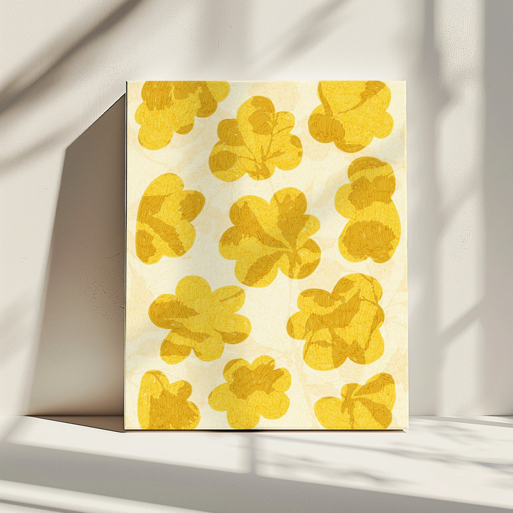 Gouden Bloemen | Canvas