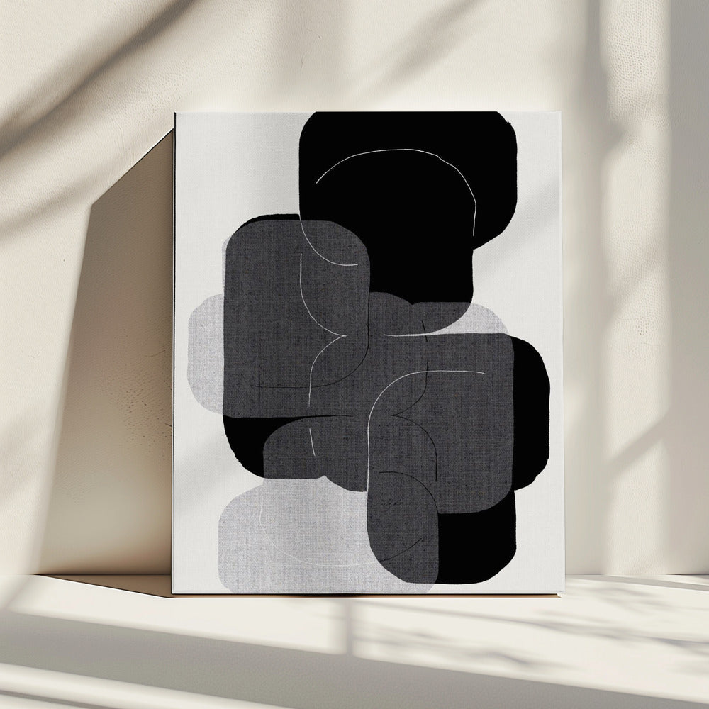 Monochrome lagen | Canvas
