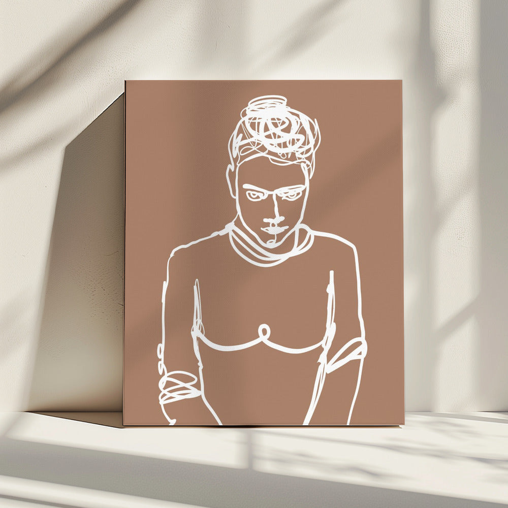 Lijntekening dame | Canvas