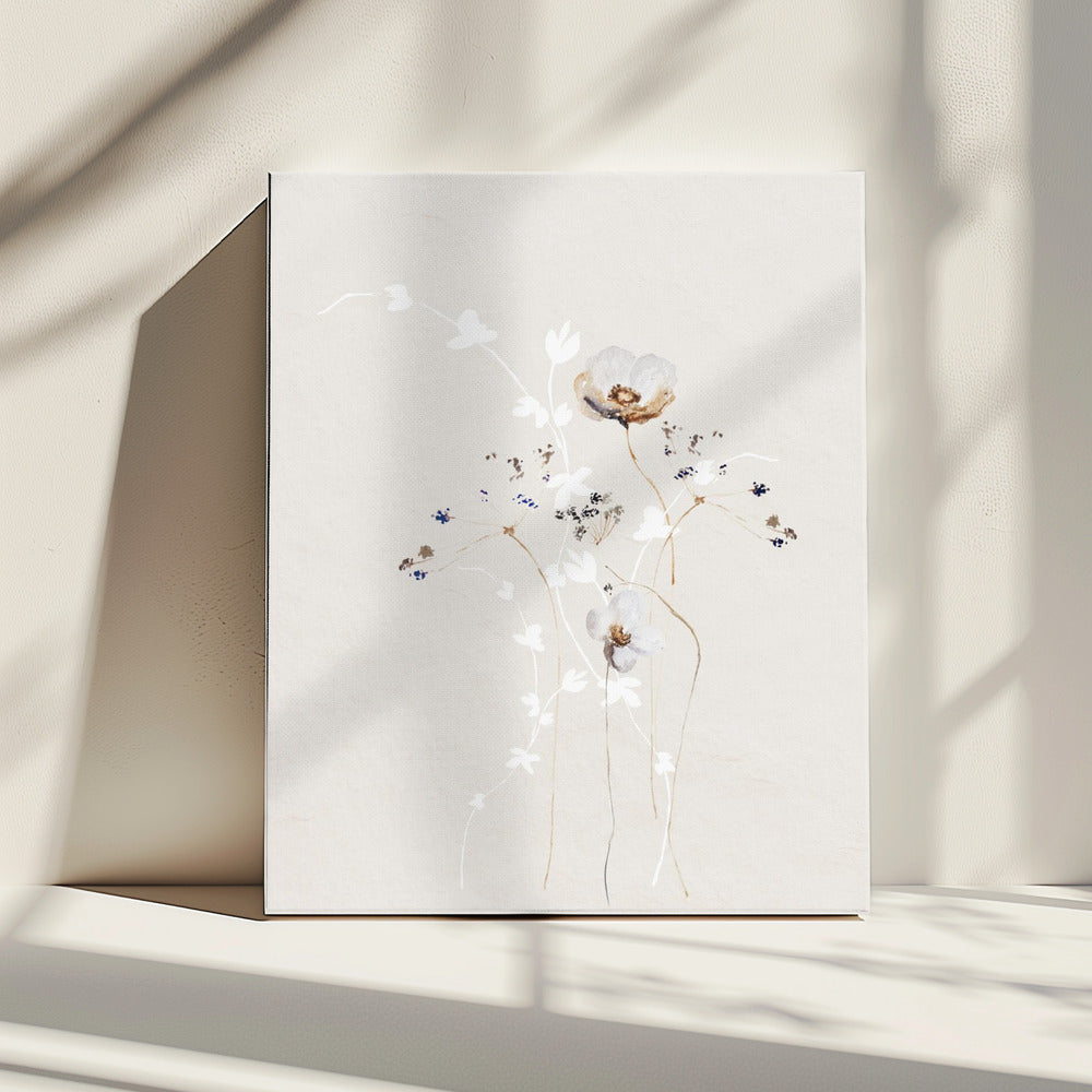 Hemelse bloemen met subtiele tinten | Canvas