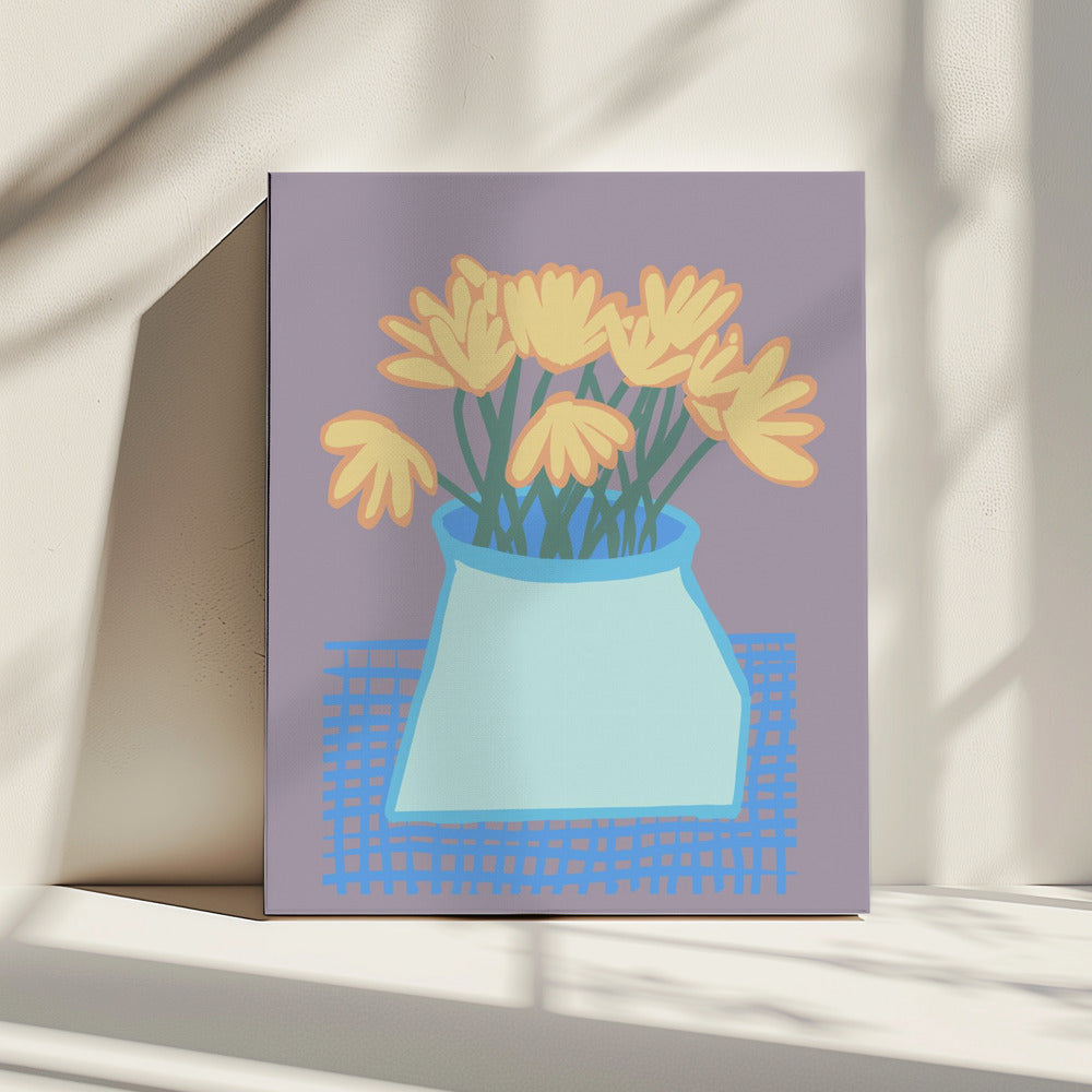 Madeliefjes in vaas | Canvas