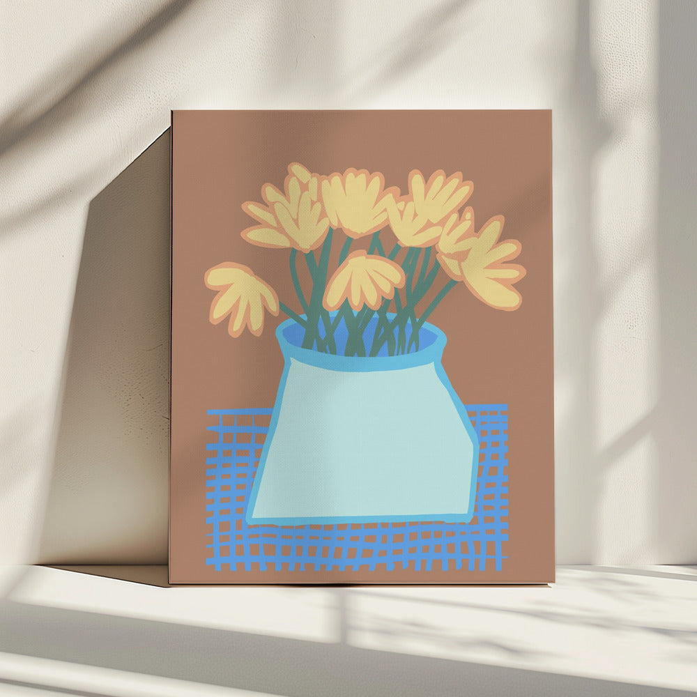 Madeliefjes in vaas | Canvas