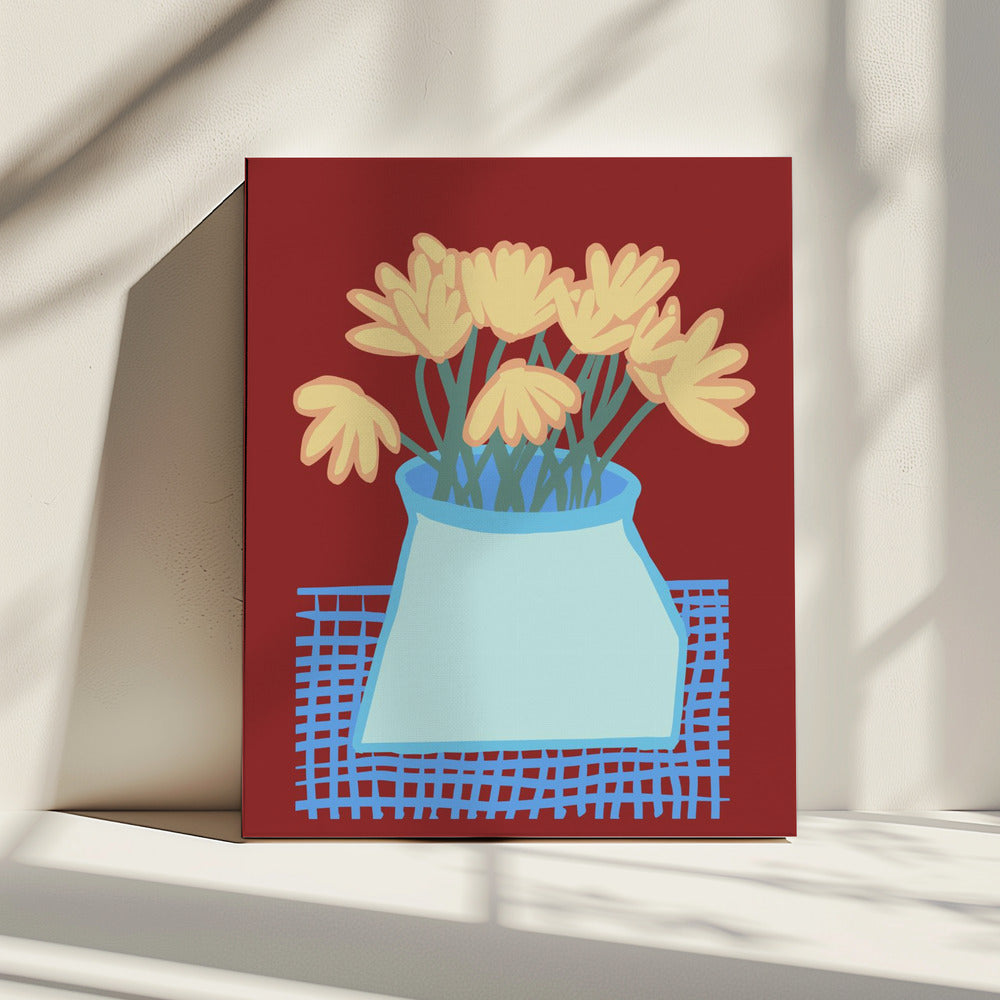 Madeliefjes in vaas | Canvas