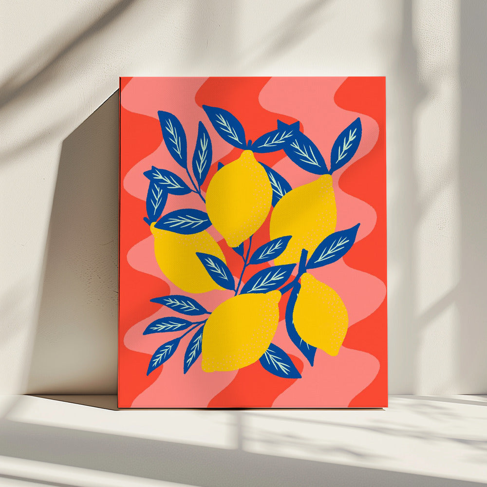 Levendige citroenuitbarsting | Canvas