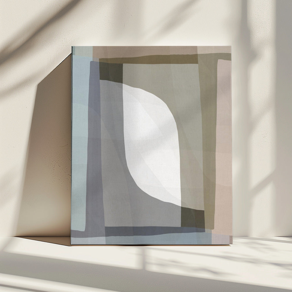 Gedempte geometrische stroom | Canvas